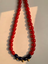 Load image into Gallery viewer, Goulu Timeless Necklace Red and Black Beads
