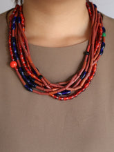 Load image into Gallery viewer, Goulu Timeless Necklace Red Multi Strand
