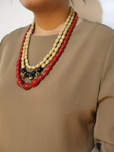 Load image into Gallery viewer, Goulu Timeless Necklace Red Multi Strand With Bell
