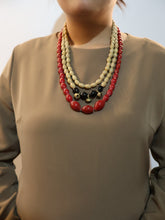 Load image into Gallery viewer, Goulu Timeless Necklace Red Multi Strand With Bell
