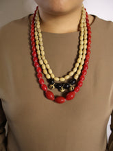 Load image into Gallery viewer, Goulu Timeless Necklace Red Multi Strand With Bell
