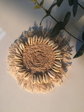 Load image into Gallery viewer, Banana fibre Coaster With Cowrie Shell | 5 Inches
