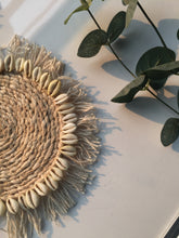 Load image into Gallery viewer, Banana fibre Coaster With Cowrie Shell | 5 Inches
